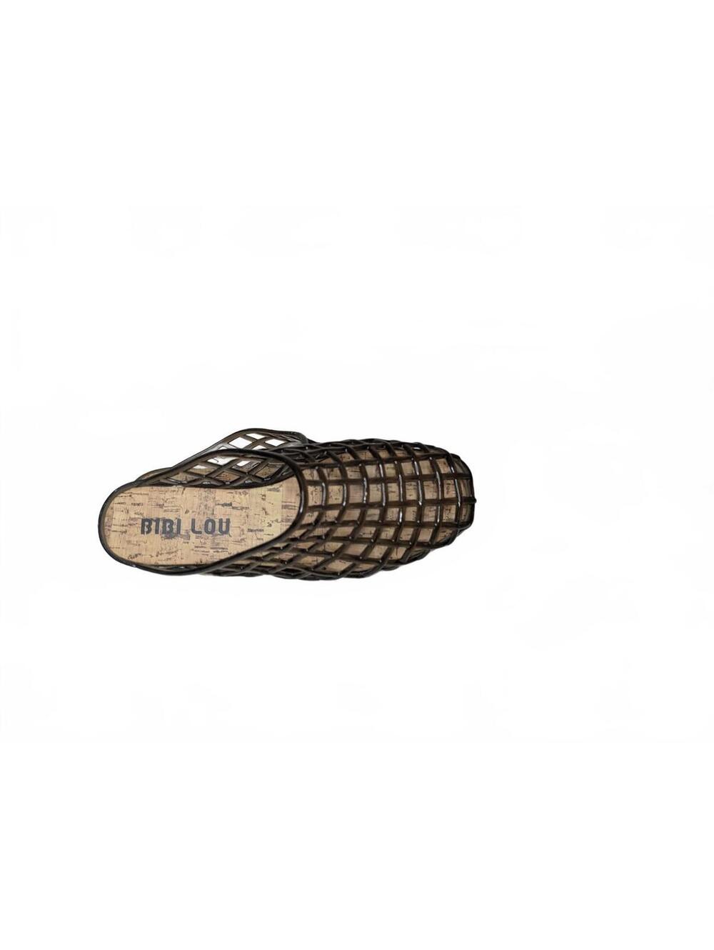 Anthropologie Bibi Lou Dark Brown Netted Jelly Mule Sandals Size 40